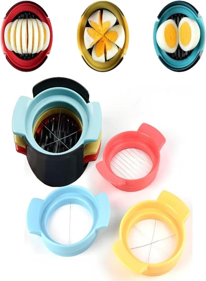 KIPSOME 3 in 1 Egg Slicer for Hard Boiled Eggs Egg Cutter Egg Slicer Wedge Multipurpose Stainless Steel Egg Cutter,for Egg Strawberry Banana etc Soft Food - Image 2
